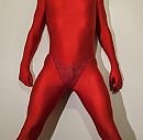 red catsuit with string, foto 1532x1499, 1 reacties, 3 stemmen