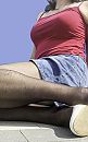 Jeansrokje met roze topje, foto 1390x2222, 4 reacties, 12 stemmen