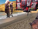 Leopard Lady walking on beach, foto 960x740, 0 reacties, 0 stemmen